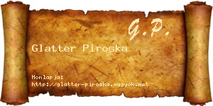 Glatter Piroska névjegykártya